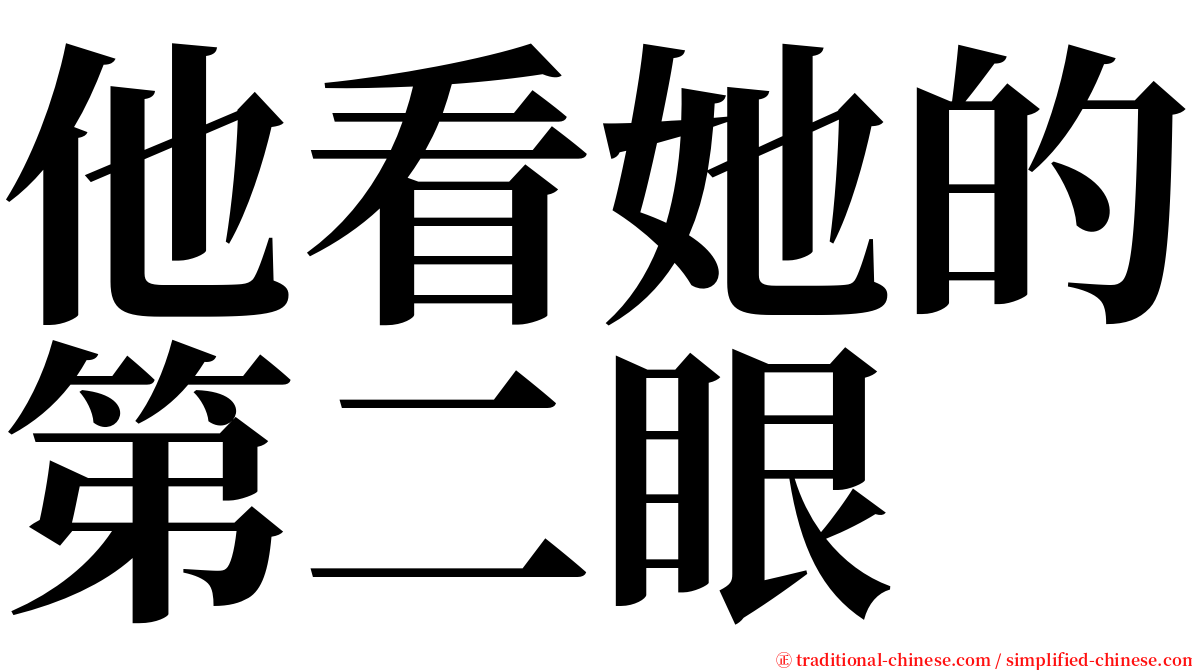 他看她的第二眼 serif font