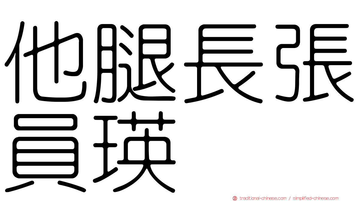 他腿長張員瑛