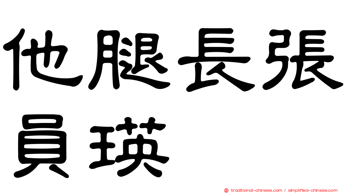他腿長張員瑛