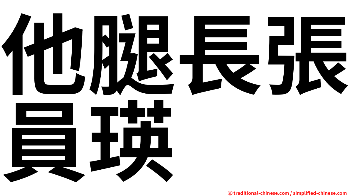 他腿長張員瑛