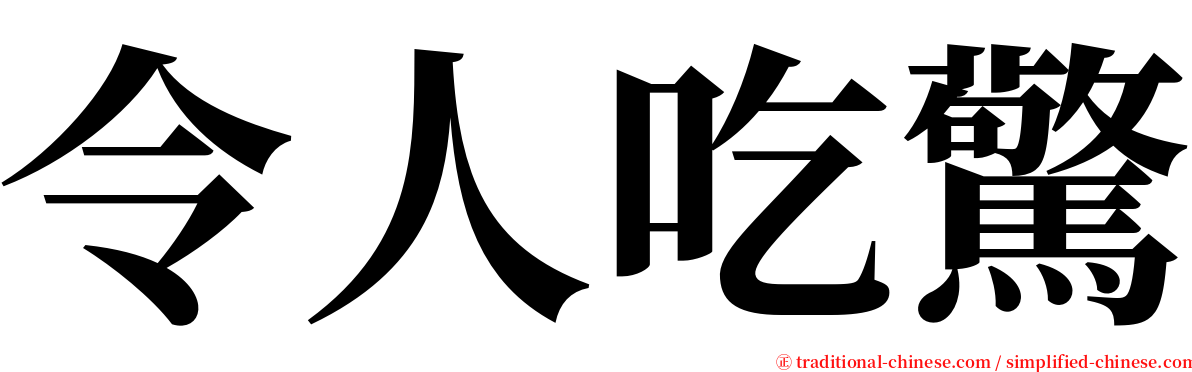 令人吃驚 serif font