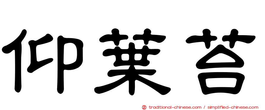 仰葉苔