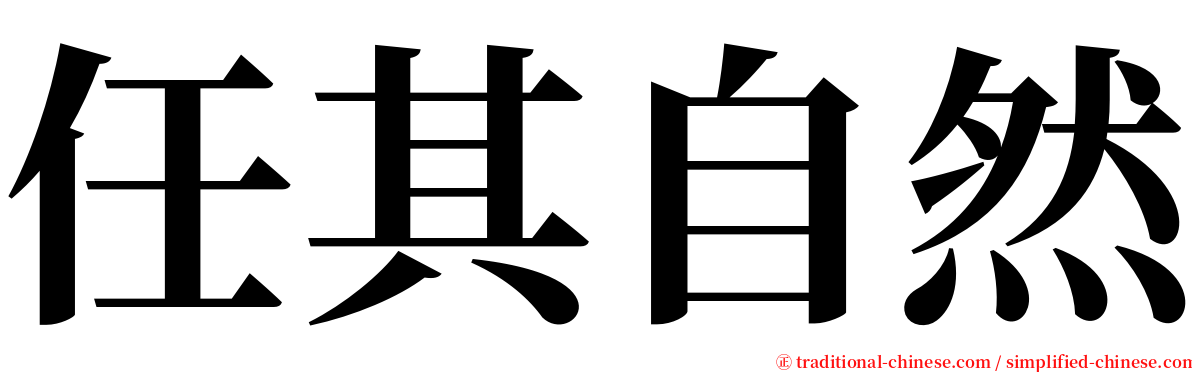 任其自然 serif font