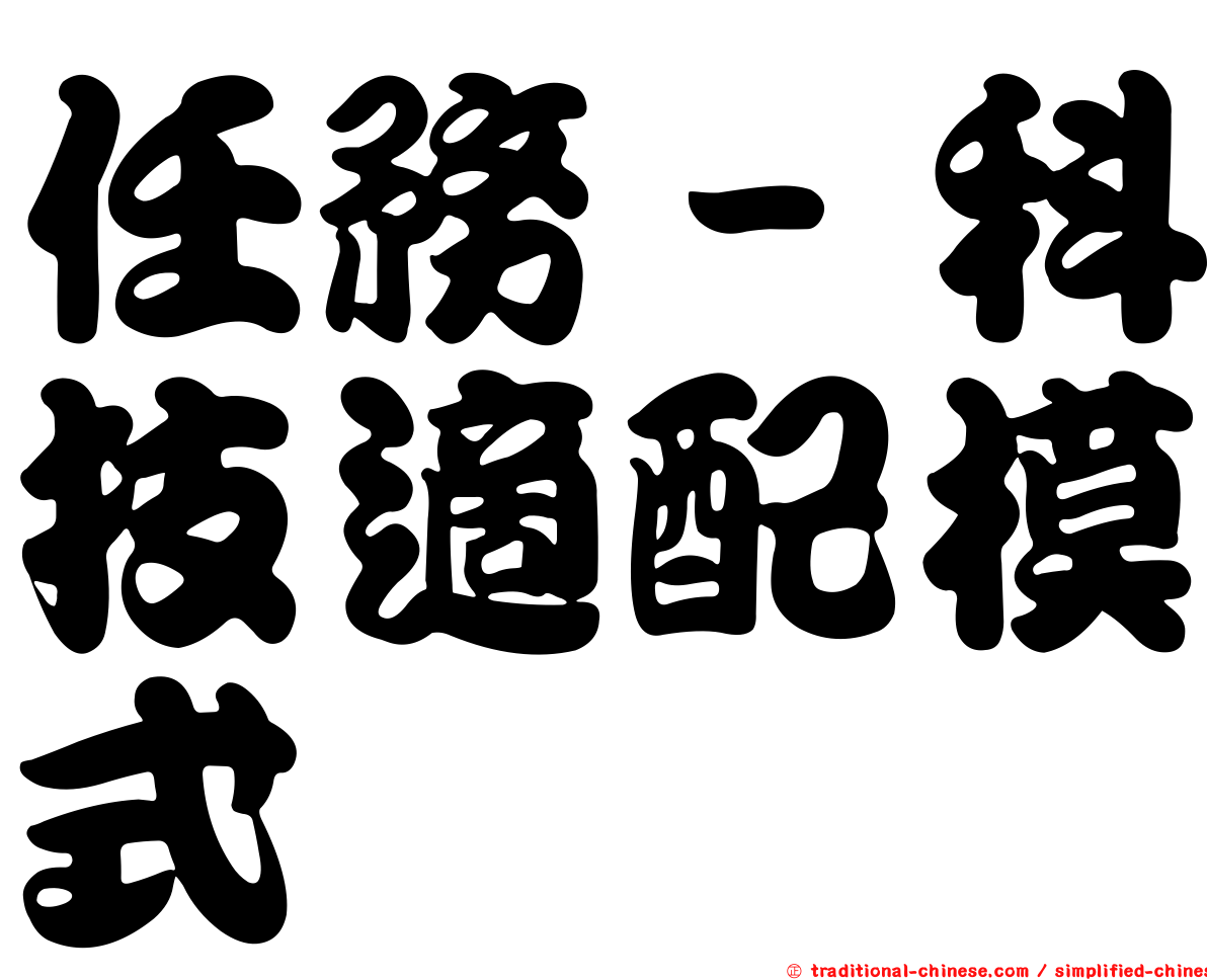 任務－科技適配模式