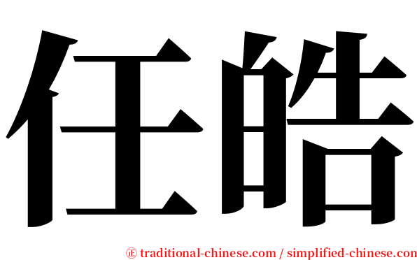 任皓 serif font