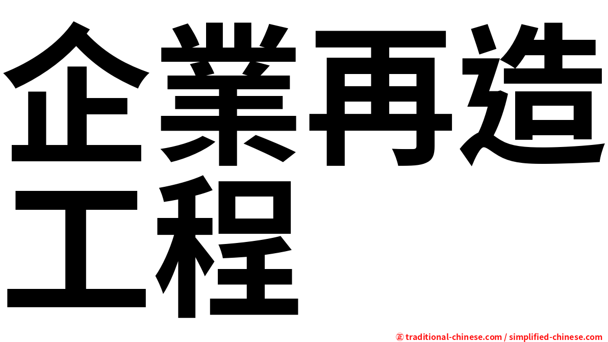 企業再造工程