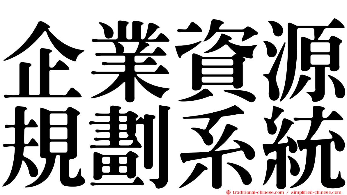 企業資源規劃系統