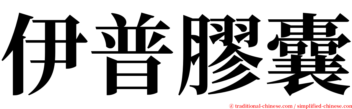 伊普膠囊 serif font