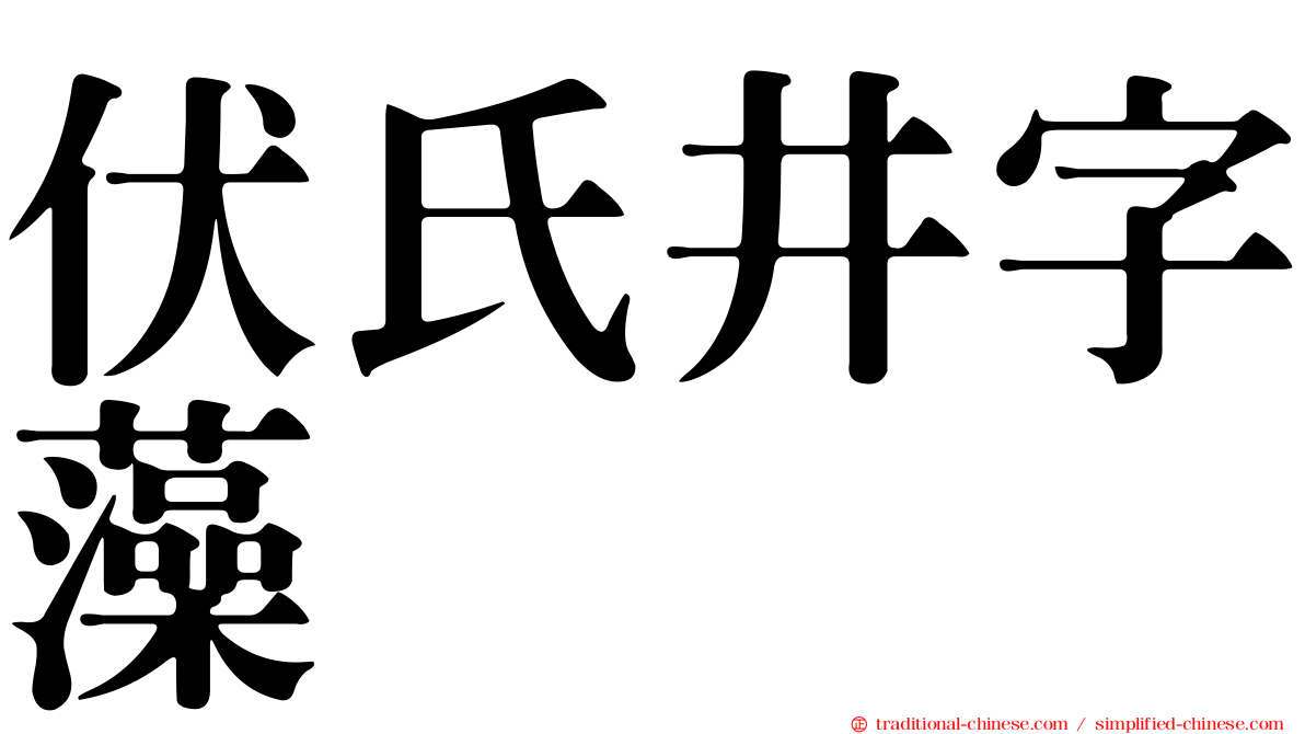 伏氏井字藻