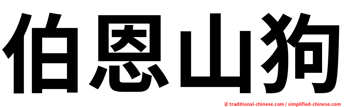 伯恩山狗