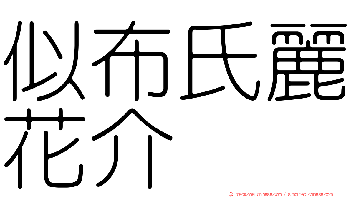 似布氏麗花介