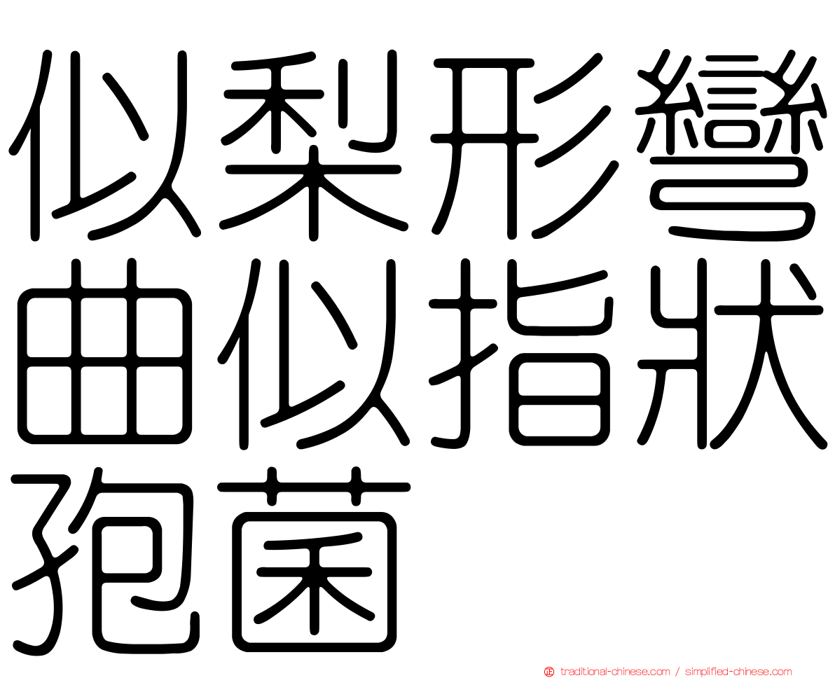 似梨形彎曲似指狀孢菌