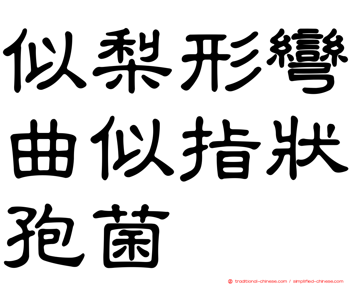 似梨形彎曲似指狀孢菌