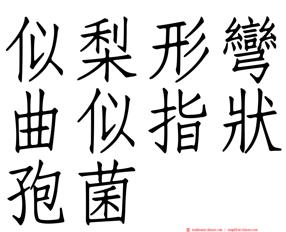 似梨形彎曲似指狀孢菌