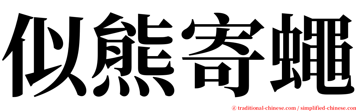 似熊寄蠅 serif font