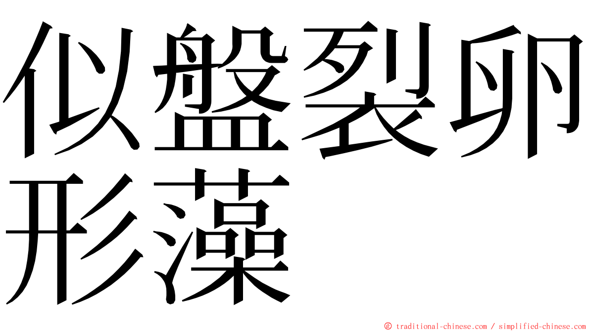 似盤裂卵形藻 ming font