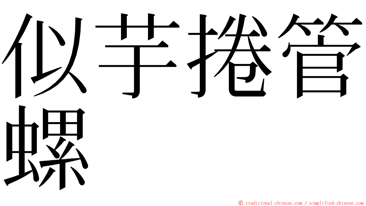 似芋捲管螺 ming font