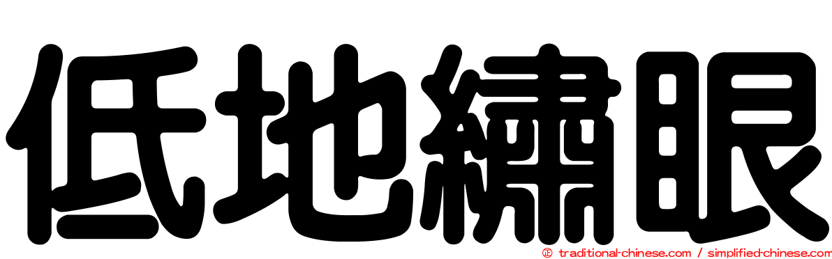 低地繡眼