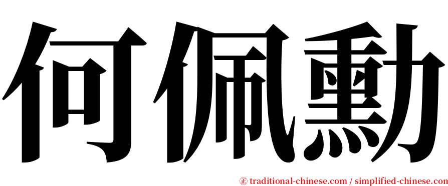 何佩勳 serif font