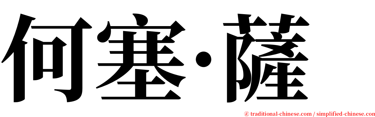 何塞·薩 serif font