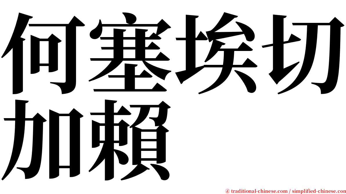 何塞埃切加賴 serif font