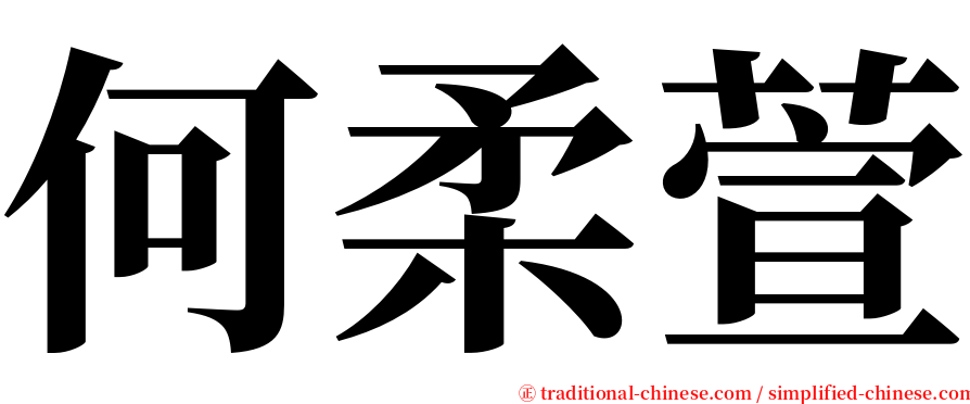 何柔萱 serif font