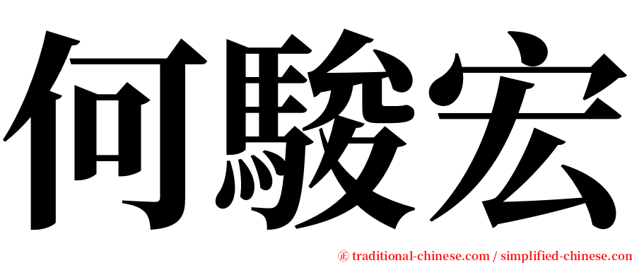 何駿宏 serif font