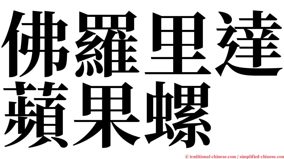 佛羅里達蘋果螺 serif font