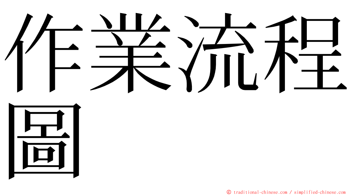 作業流程圖 ming font