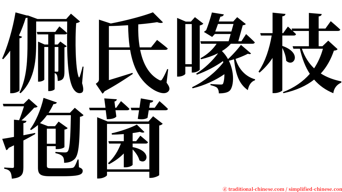 佩氏喙枝孢菌 serif font