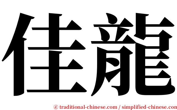 佳龍 serif font