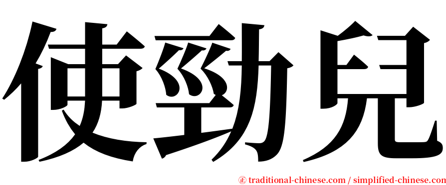 使勁兒 serif font