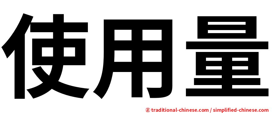 使用量