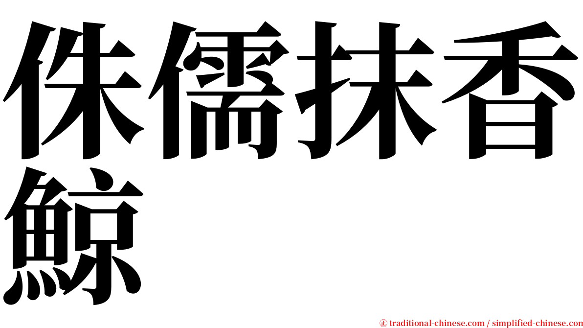 侏儒抹香鯨 serif font