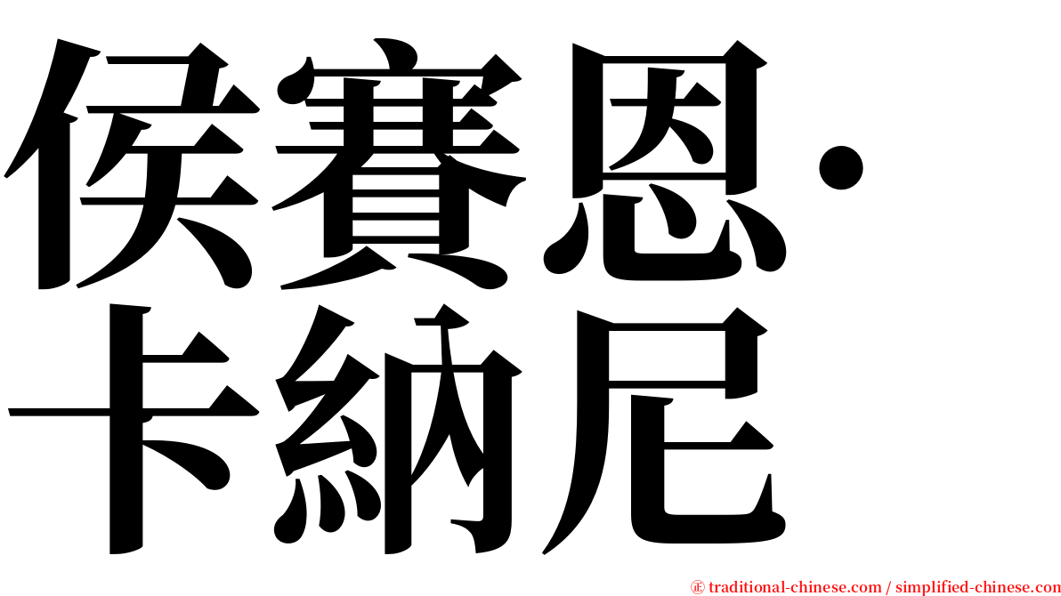 侯賽恩·卡納尼 serif font