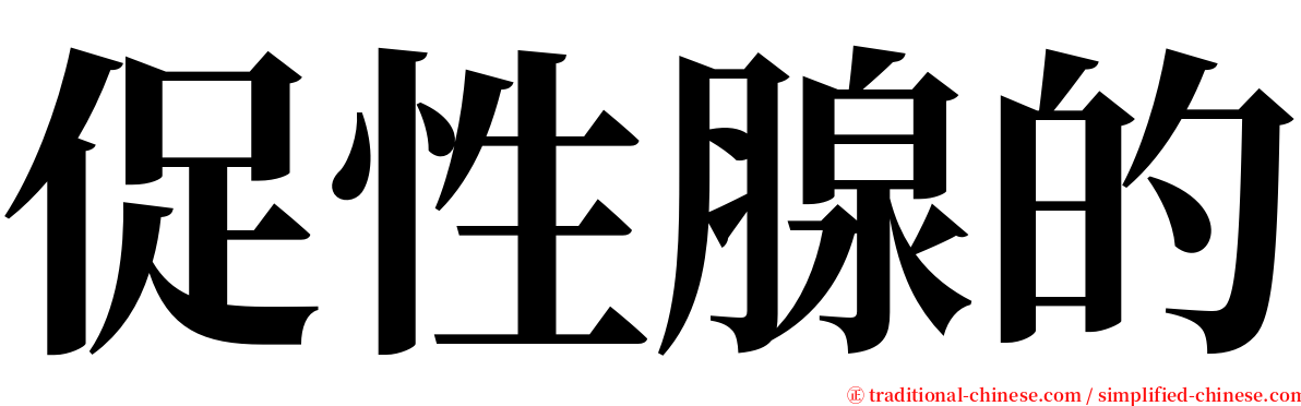 促性腺的 serif font