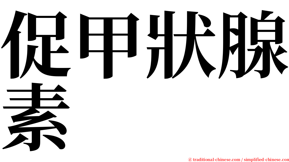 促甲狀腺素 serif font