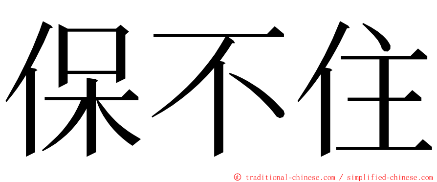 保不住 ming font