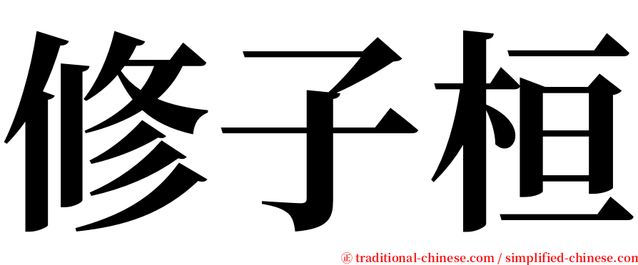 修子桓 serif font