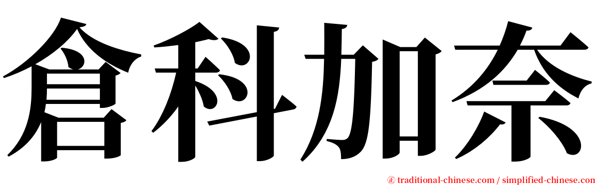 倉科加奈 serif font