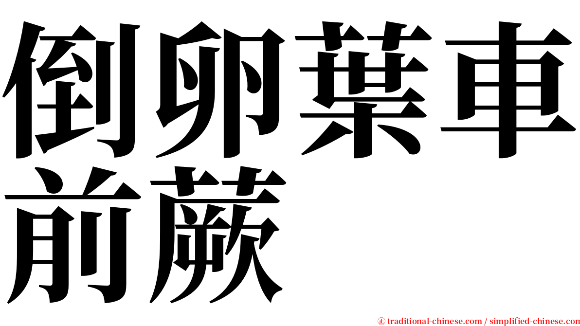 倒卵葉車前蕨 serif font