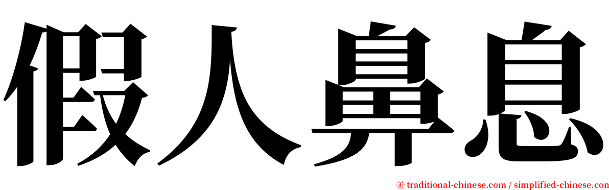 假人鼻息 serif font