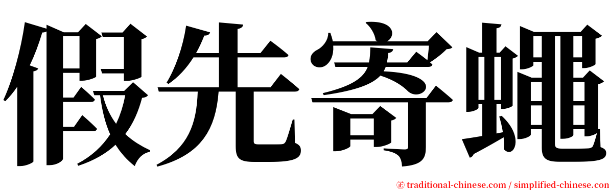 假先寄蠅 serif font