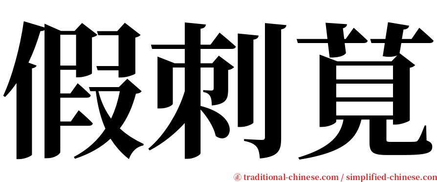 假刺莧 serif font