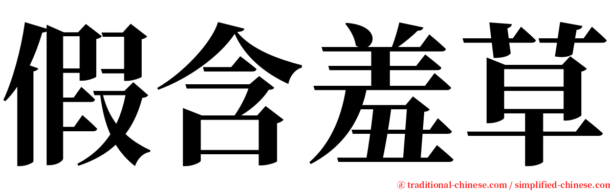 假含羞草 serif font