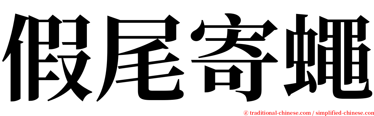 假尾寄蠅 serif font