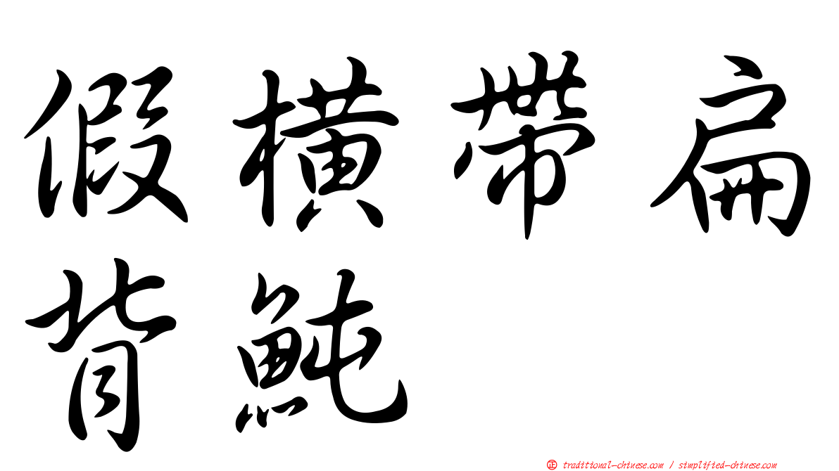 假橫帶扁背魨