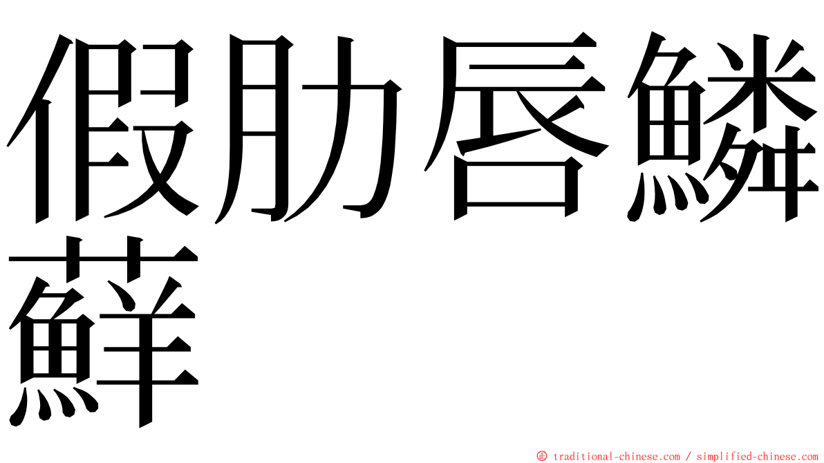 假肋唇鱗蘚 ming font