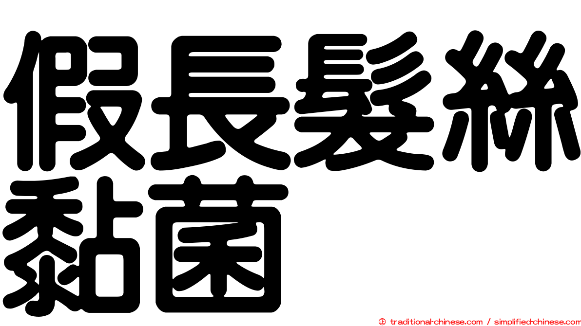 假長髮絲黏菌