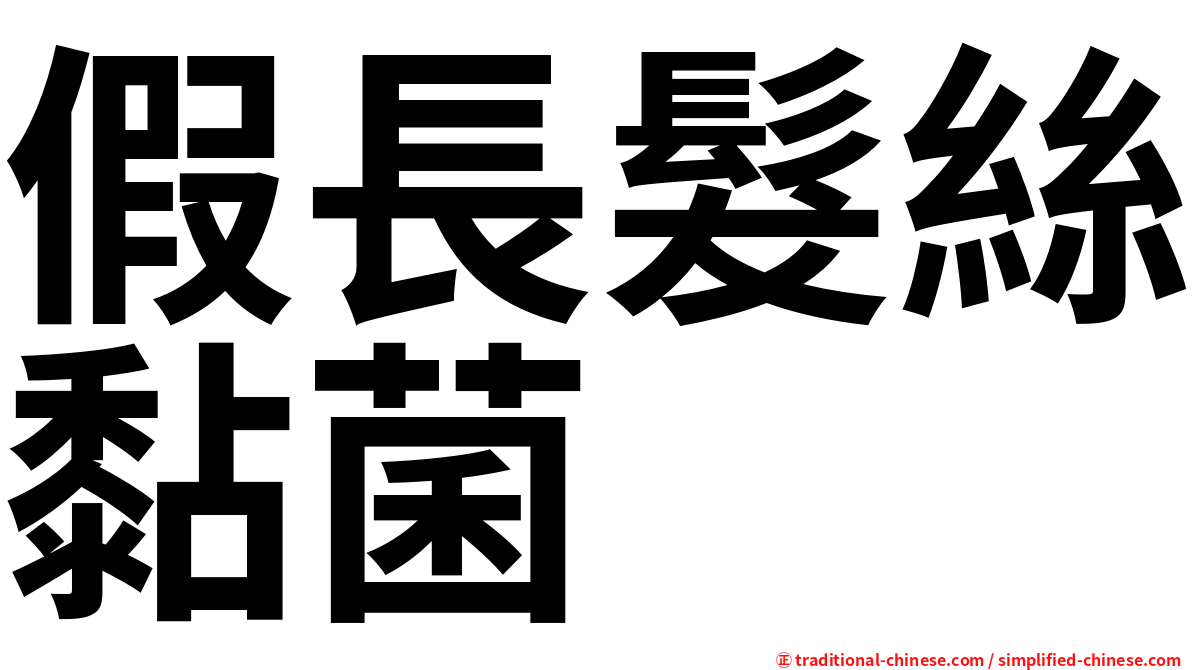 假長髮絲黏菌
